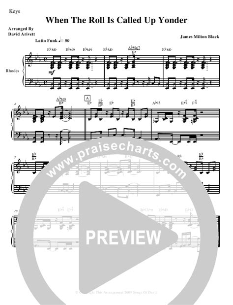 When The Roll Is Called Up Yonder Sheet Music PDF (David Arivett) - PraiseCharts