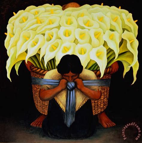 Diego Rivera Flower Seller painting - Flower Seller print for sale