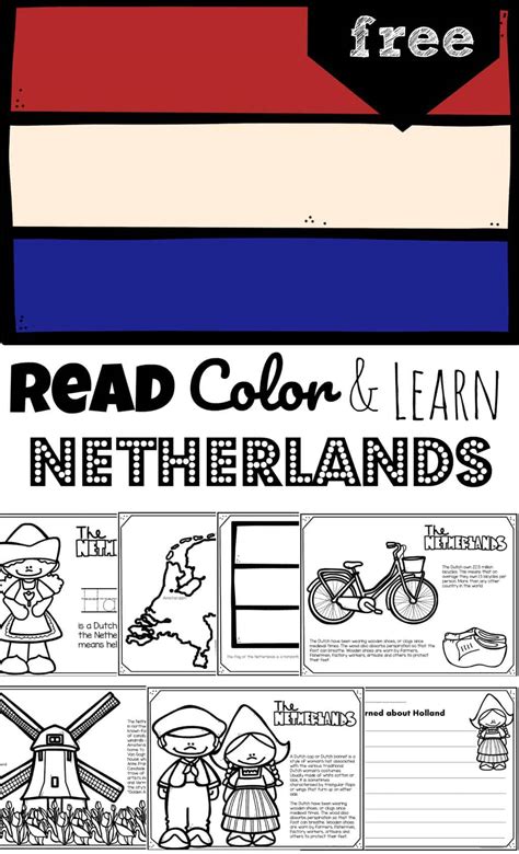 FREE Read Color and Learn about the NETHERLANDS