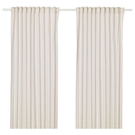 HANNALILL Curtains, 1 pair, beige, 57x98" - IKEA