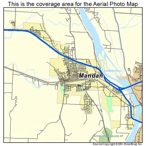 Aerial Photography Map of Mandan, ND North Dakota