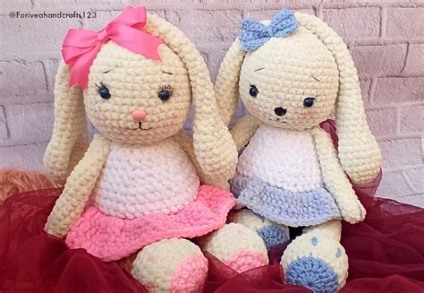 Crochet BUNNY PATTERN/ Amigurumi Cute Long Ear Bunny Pattern/ - Etsy