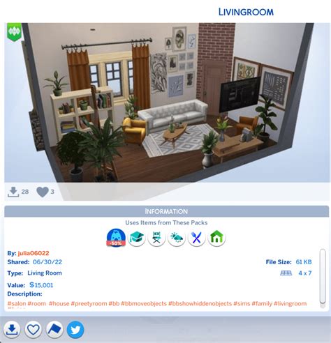 Fascinating Sims 4 Living Room Ideas (No CC) — SNOOTYSIMS