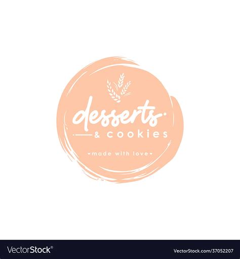 Desserts and cookies logo dessert shop logo Vector Image