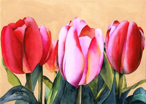 Summer Tulips Painting by Ken Powers - Fine Art America