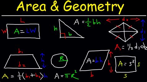 Area of a Rectangle, Triangle, Circle & Sector, Trapezoid, Square ...