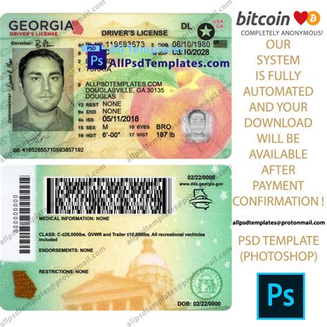 State Drivers License Templates