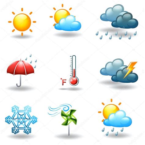 Different weather conditions — Stock Vector © blueringmedia #50540399