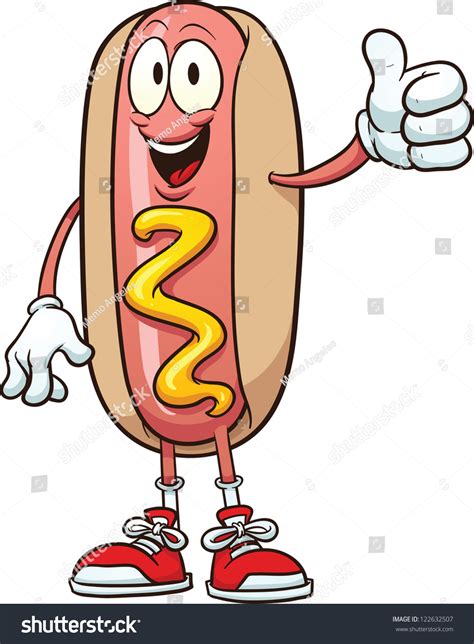 Cute Cartoon Hotdog Vector Clip Art: เวกเตอร์สต็อก (ปลอดค่าลิขสิทธิ์) 122632507 | Shutterstock