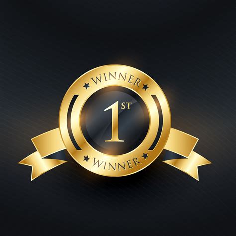 Ranked No1 Golden Label With Ribbon Royalty Free Vector