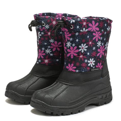 ULKNN Kid's snow boots children's Winter warm boots girls cotton shoes ...