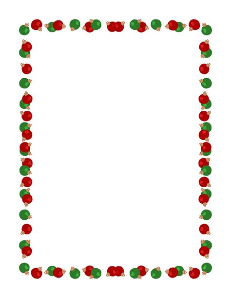 Christmas Color Borders Rectangular Clip Art Bundle PNG Commercial ...