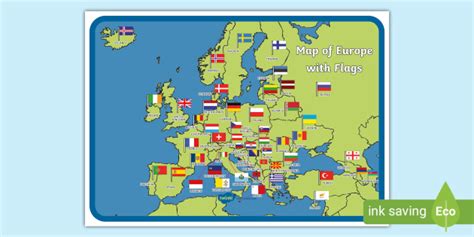 Labelled Map of Europe | Primary Teaching Resources | Twinkl