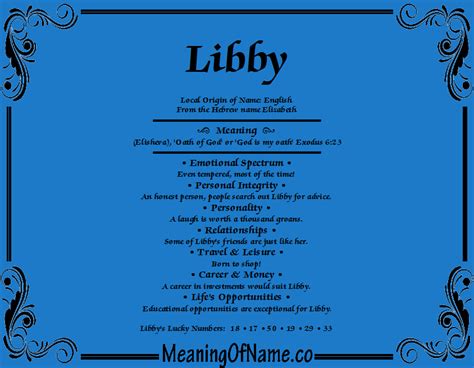 Libby - Meaning of Name