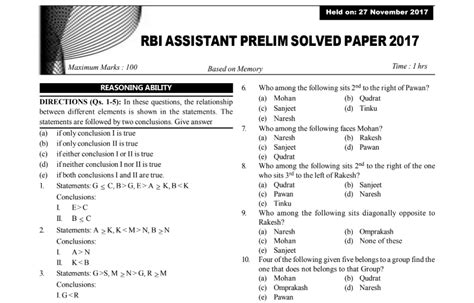 RBI Assistant Prelims Exam Pattern 2020 Archives - Exam Stocks