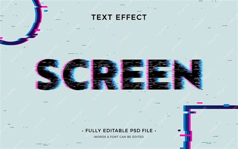 Premium PSD | Screen text effect