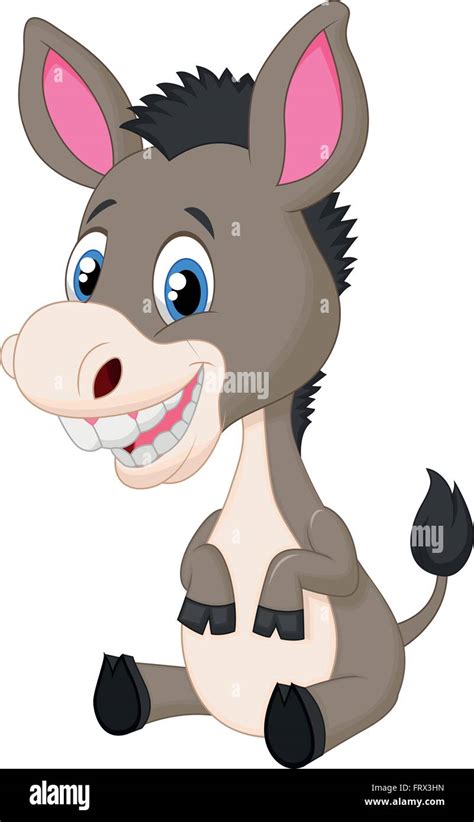 Cute baby donkey cartoon Stock Vector Image & Art - Alamy