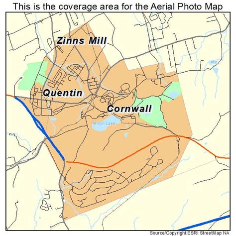 Aerial Photography Map of Cornwall, PA Pennsylvania