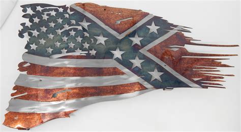 24" American/Confederate Flag - Metal Worx Inc