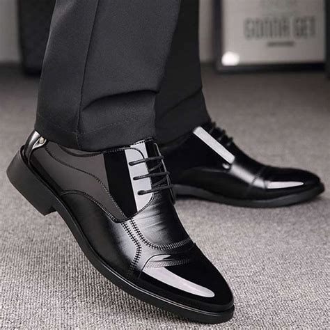 Luxury Business Oxford Leather Shoes Men Breathable Rubber Formal Dress Shoes Male Office ...