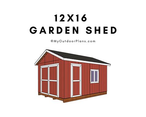 12×16 garden shed plans | MyOutdoorPlans