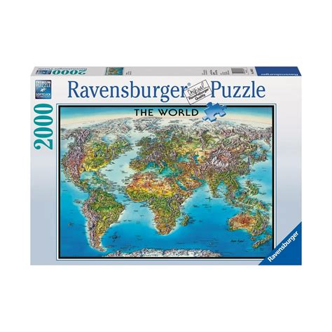 Ravensburger - World Map - 2000 Piece Jigsaw Puzzle - Walmart.com ...