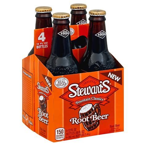 Stewart's Fountain Classics Real Sugar Root Beer 12 oz Bottles - Shop Soda at H-E-B