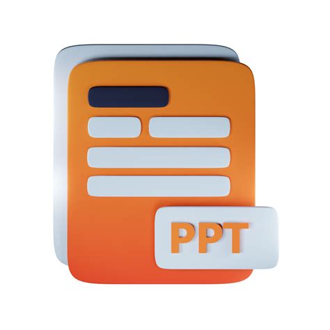 3d ppt file extension document illustration concept icon 23741792 PNG