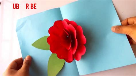 How To Make A Rose Flower Pop Up Card | Best Flower Site