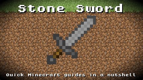 Minecraft - Stone Sword! Recipe, Item ID, Information! *Up to date!* - YouTube