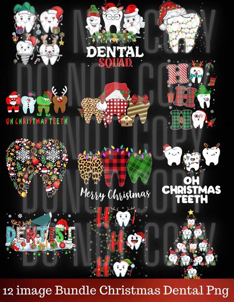 Dental Christmas Png Bundle, Dentist Christmas Png, Dental Design Png, Teeth Png, Dental Squad ...