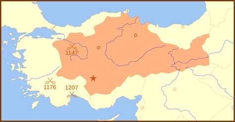 Image: Seljuk Sultanate of Rum 1190 Locator Map