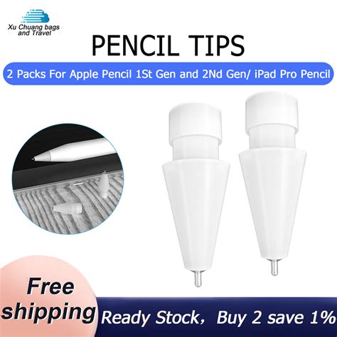 2 Pack Pencil Tips for Apple Pencil 1St Gen and 2Nd Gen/ iPad Pro ...