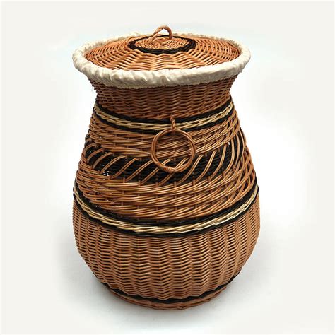 Wicker Round Laundry Basket By Prestige Wicker