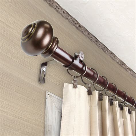 InStyleDesign Coiled 1 inch Diameter Adjustable Curtain Rod bronze 160 to 240 inches Bronze ...