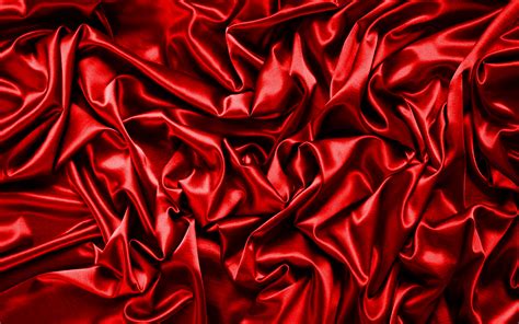 Download wallpapers red satin background, 4k, silk textures, satin wavy ...