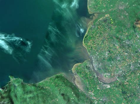 Satellite imagery showing Liverpool Bay in England image - Free stock photo - Public Domain ...