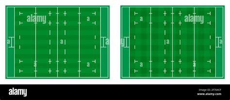 rugby field markings lines with different types of grass, rugby ...