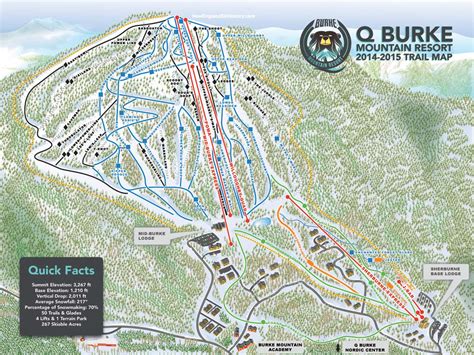 2014-15 Q Burke trail map - New England Ski Map Database - NewEnglandSkiHistory.com