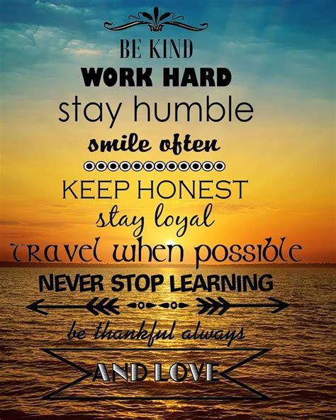 Be kind, work hard, learn strengths of life poster (Digital version) in 2020 | Life quotes ...