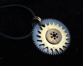 Items similar to Unisex Steampunk Gear Necklace Pendant Q 11 on Etsy