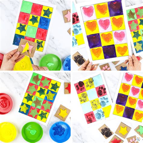 DIY Stamp Pop Art - Arty Crafty Kids