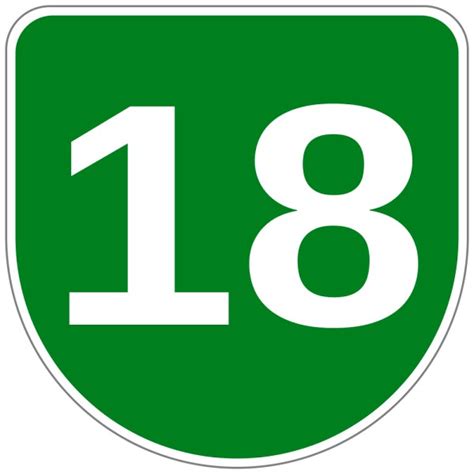 Number 18 - Free Picture of the Number Eighteen