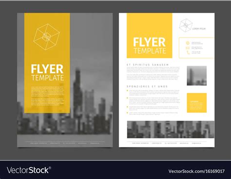 Modern brochure template flyer design template Vector Image