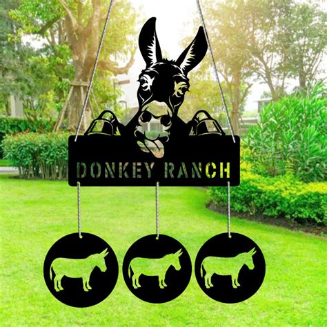 Metal Donkey Wind Chime Metal Mule Garden Decor Farmhouse - Etsy