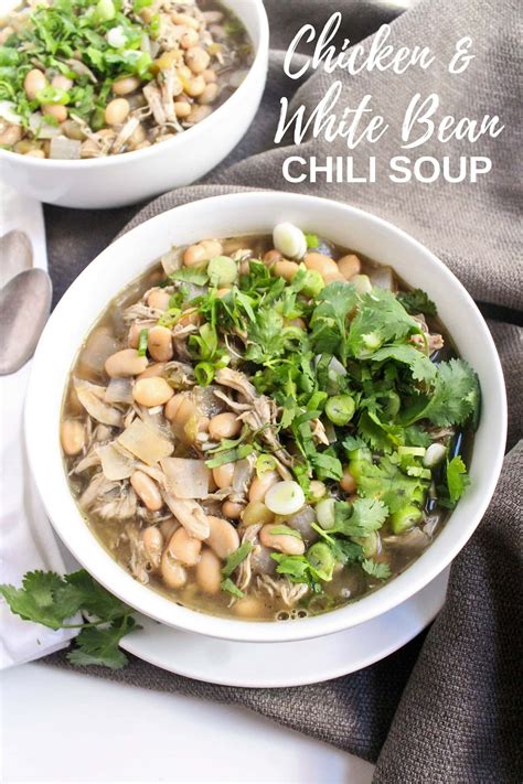 Chicken & White Bean Chili Soup Recipe | Healthy, Fast, Easy