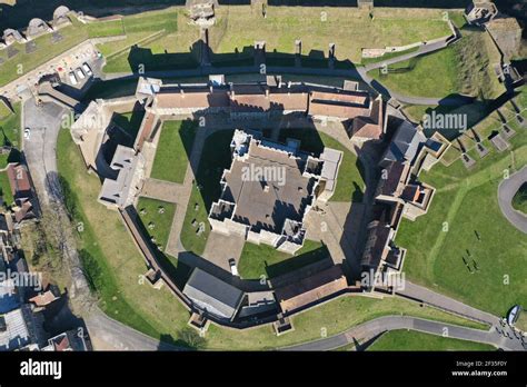 Dover Castle, aerial view Stock Photo - Alamy