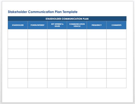 Free Stakeholder Analysis Templates Smartsheet