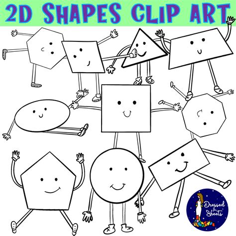 2D Shapes Clip Art | Made By Teachers