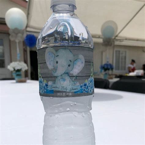 Elephant Baby Shower Water Bottle Labels Set of 10 | Etsy in 2021 | Water bottle labels baby ...